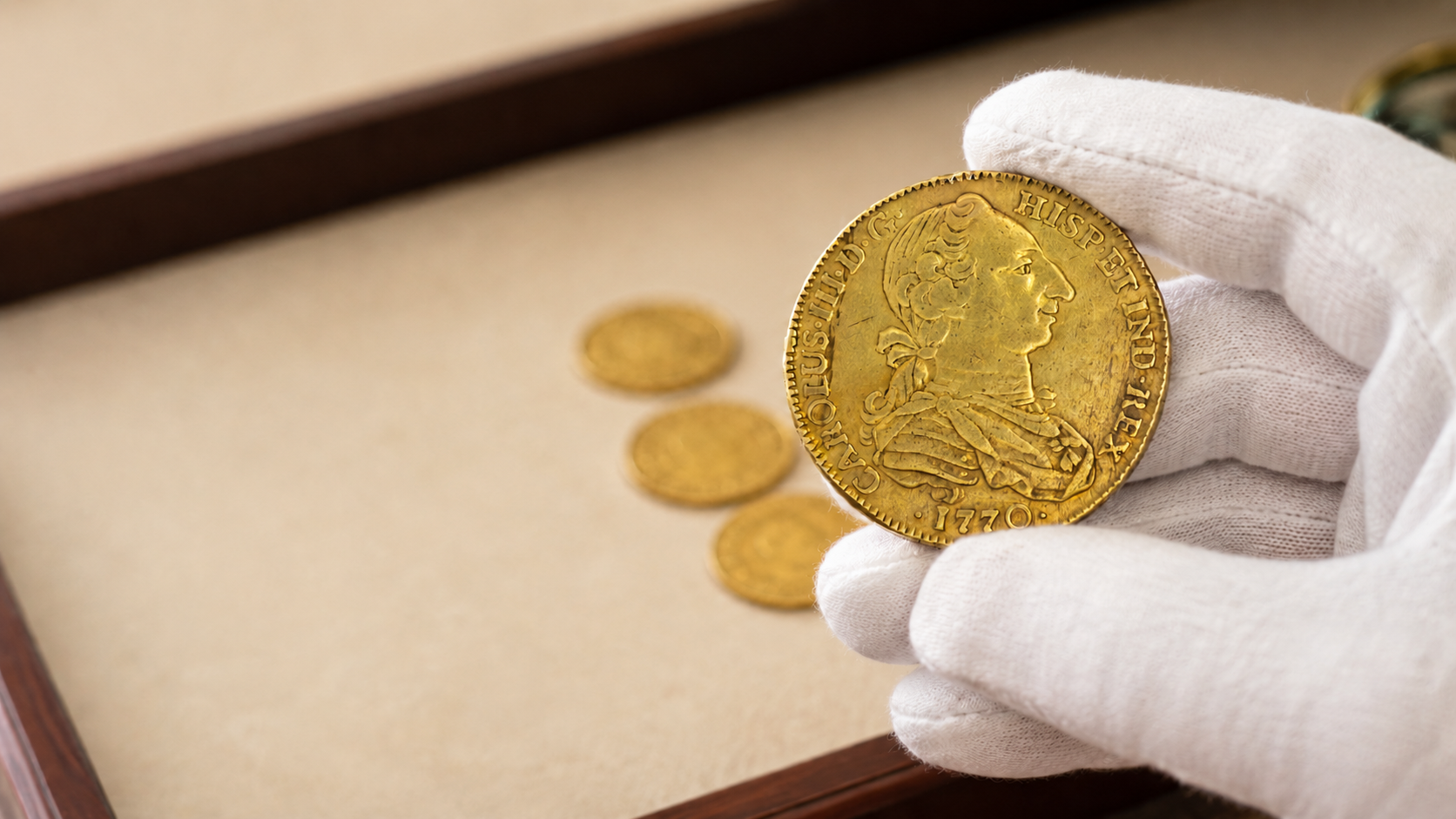 Contacta con nosotros para valoración de moneda histórica de oro Carlos III de 1770